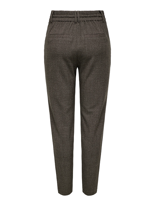 Pantalón con goma y cordón con microcuadro Only Black