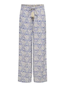 Pantalón con goma y cordón estampado monocolor Jdy Tapioca