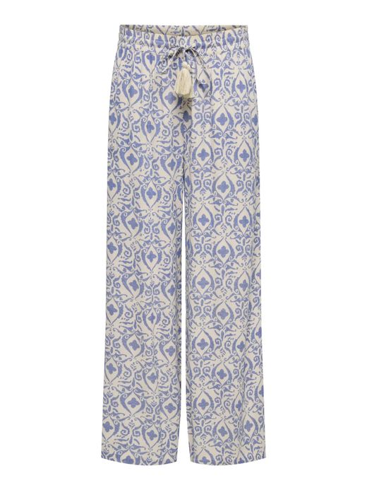 Pantalón con goma y cordón estampado monocolor Jdy Tapioca