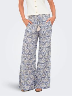 Pantalón con goma y cordón estampado monocolor Jdy Tapioca