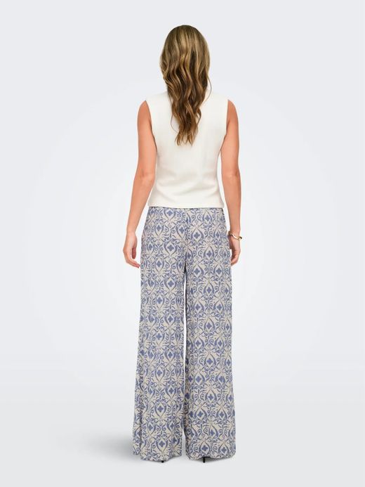 Pantalón con goma y cordón estampado monocolor Jdy Tapioca