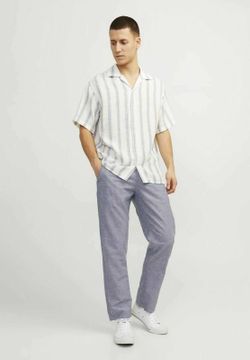 Pantalón con goma y cordón jaspeado Jack & Jones Faded Denim