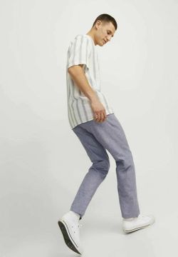 Pantalón con goma y cordón jaspeado Jack & Jones Faded Denim