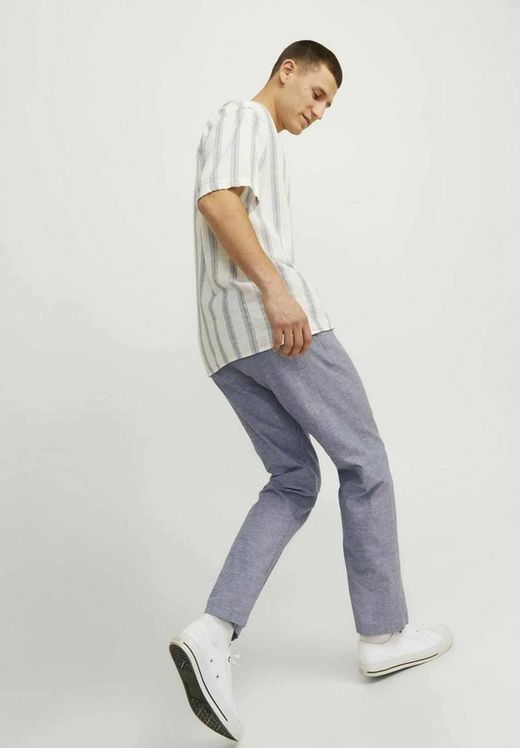 Pantalón con goma y cordón jaspeado Jack & Jones Faded Denim