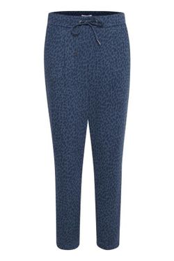 Pantalón con goma y cordón leopardo B.Young Ensign Blue