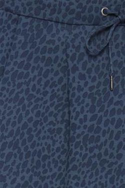 Pantalón con goma y cordón leopardo B.Young Ensign Blue