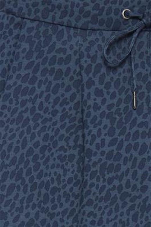 Pantalón con goma y cordón leopardo B.Young Ensign Blue