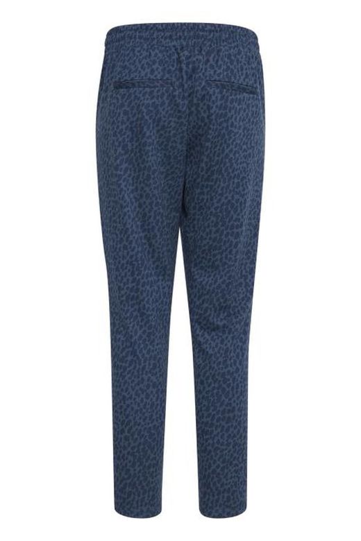 Pantalón con goma y cordón leopardo B.Young Ensign Blue