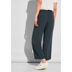 Pantalón con goma y cordón liso Street One Dark Grey