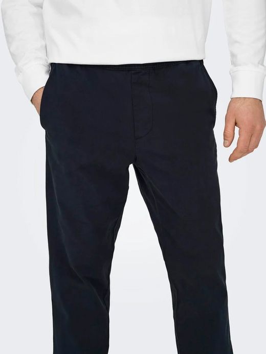Pantalón con goma y cordón Only & Sons Dark Navy