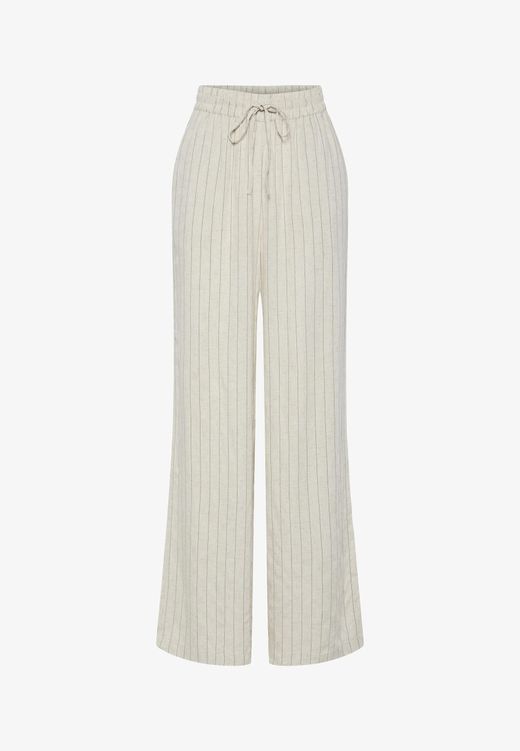 Pantalón con goma y cordón rayas Pieces Birch