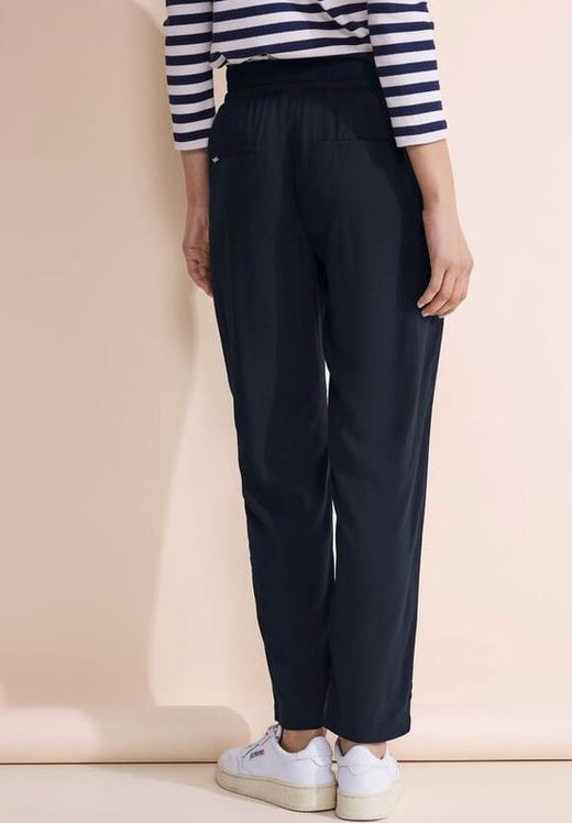 Pantalón con goma y cordón Street One Deep Blue