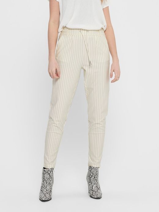 Calças de borracha com listras diplomáticas Only Cloud Dancer