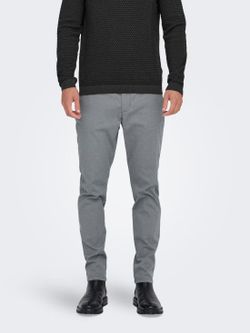Pantalón con micromuestra geométrica Only & Sons Grey
