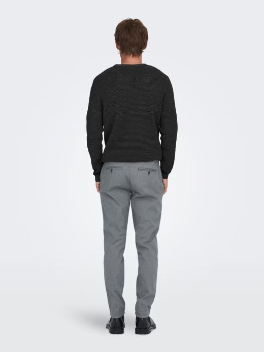 Pantalón con micromuestra geométrica Only & Sons Grey