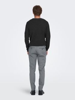 Pantalón con micromuestra geométrica Only & Sons Grey