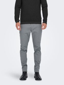 Pantalón con micromuestra geométrica Only & Sons Grey