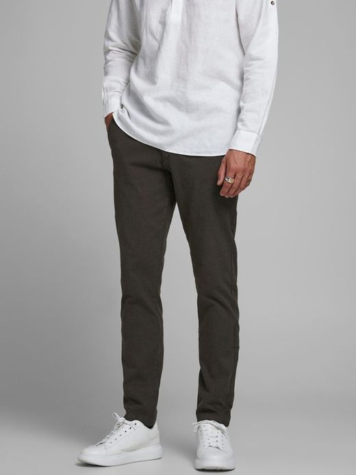 Pantaloni con cotone stretch campione Jack & Jones Dark Grey