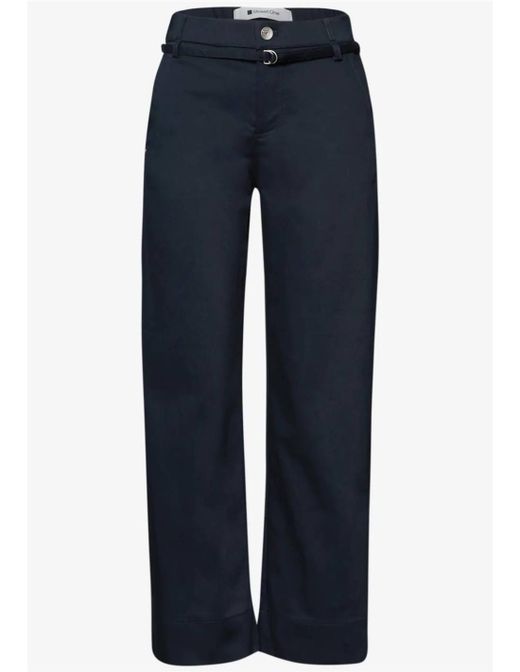 Pantalón culotte con cinturón Street One Shadow Blue