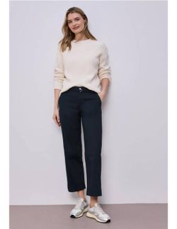 Pantalón culotte con cinturón Street One Shadow Blue