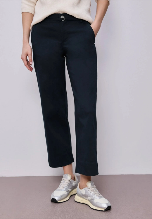 Pantalón culotte con cinturón Street One Shadow Blue