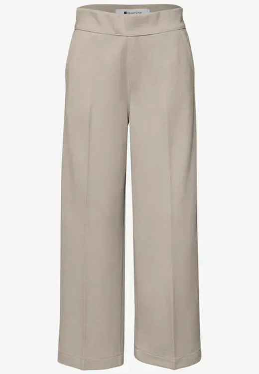 Pantalón culotte de punto geométrico Street One Cobble Stone