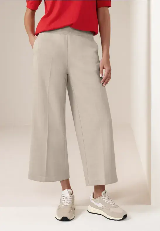 Pantalón culotte de punto geométrico Street One Cobble Stone