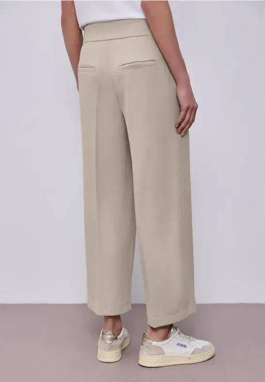 Pantalón culotte de punto geométrico Street One Cobble Stone