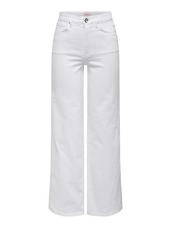 Pantalón de 5 bolsillos HW ancho Only White
