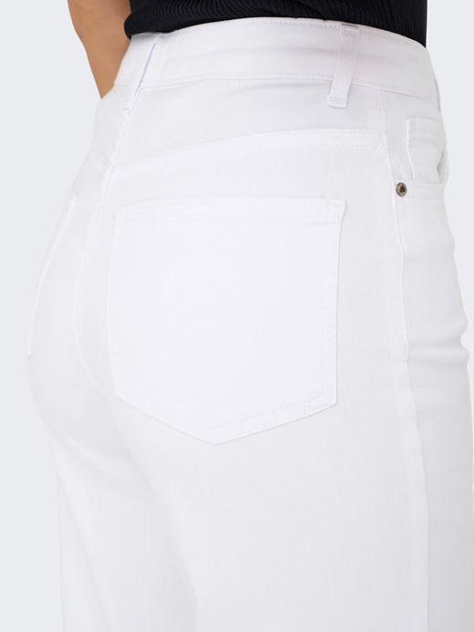 Pantalón de 5 bolsillos HW ancho Only White