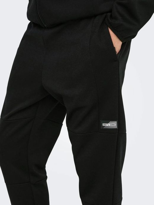 Pantalón de chándal repunteado Only & Sons Black