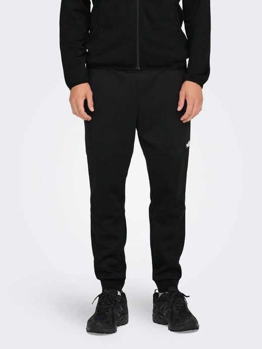 Pantalón de chándal repunteado Only & Sons Black