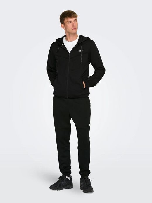 Pantalón de chándal repunteado Only & Sons Black