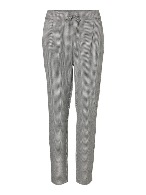 Pantalon cuadros gris con gomas Vero Moda Eva para mujer
