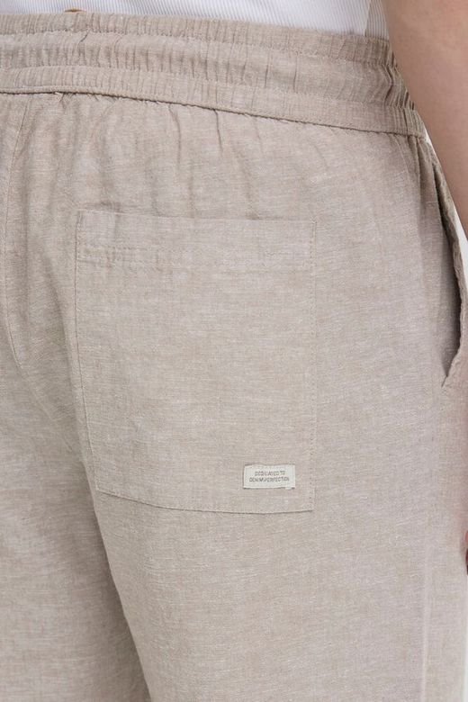 Pantalón de lino con goma y cordón Blend Of America Beige