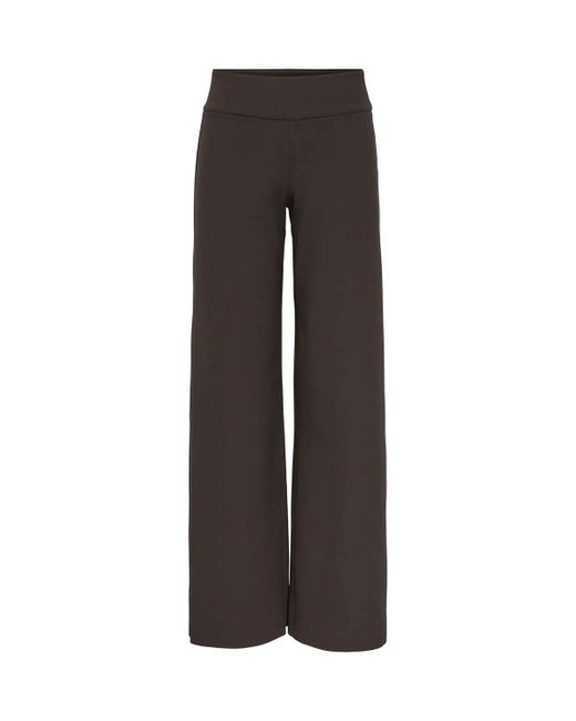 Pantalón de pierna ancha de punto roma Only Chocolate