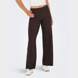 Pantalón de pierna ancha de punto roma Only Chocolate