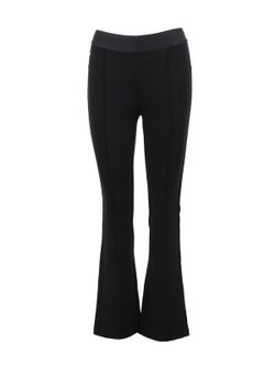 Pantalón de punto acampanado Street One Black