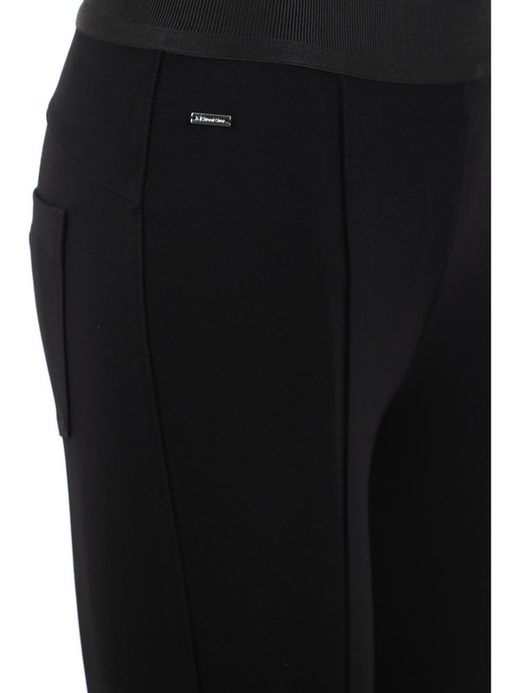 Pantalón de punto acampanado Street One Black