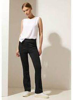 Pantalón de punto acampanado Street One Black