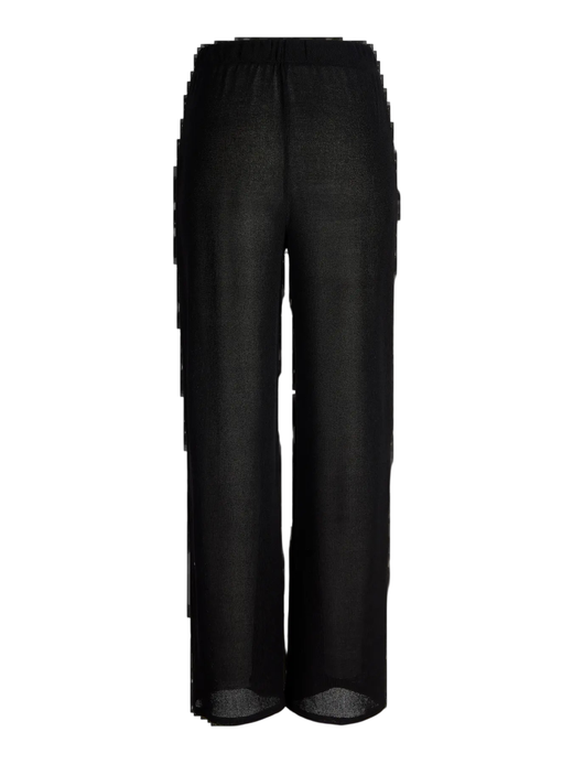 Pantalón de punto HW de pierna ancha Jjxx Black