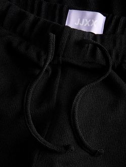 Pantalón de punto HW de pierna ancha Jjxx Black