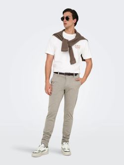 Pantalón de vestir jaspeado Only & Sons Fallen Rock