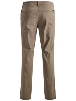 Pantaloni Jack & Jones in cotone elasticizzato beige con tasca alla francese