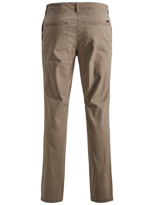 Pantaloni Jack & Jones in cotone elasticizzato beige con tasca alla francese