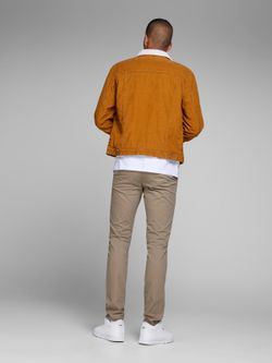 Pantalón algodón elástico con bolsillo francés Jack & Jones Beige
