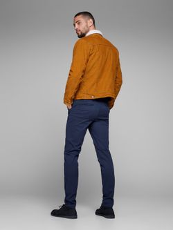 Pantalón algodón elástico con bolsillo francés Jack & Jones Navy Blazer