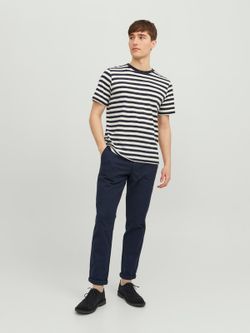 Pantalón elástico con muestra geométrica Jack & Jones Navy