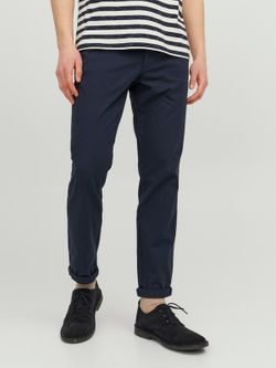 Pantalón elástico con muestra geométrica Jack & Jones Navy