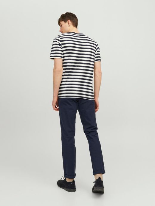 Pantalón elástico con muestra geométrica Jack & Jones Navy